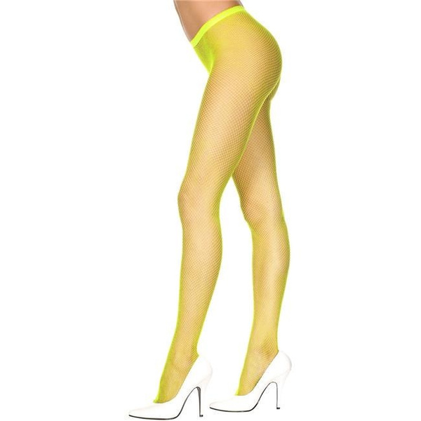 Music Legs 9001-NEONYELLOW Fishnet 