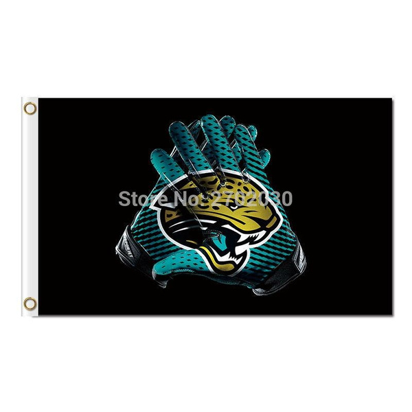 Gloves Design Jacksonville Jaguars Flag Football Team Flags Super Bowl Champions Black Banner