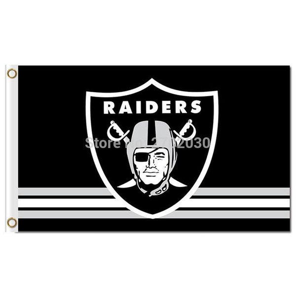 Oakland Raiders Flag 3ft X 5ft Polyester Banner 90x150cm RAIDER NATION Premium Team World Series
