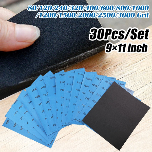 Dry Wet Sandpaper Sheets 9 x 11" Silicon Carbide Sandpaper for Metal