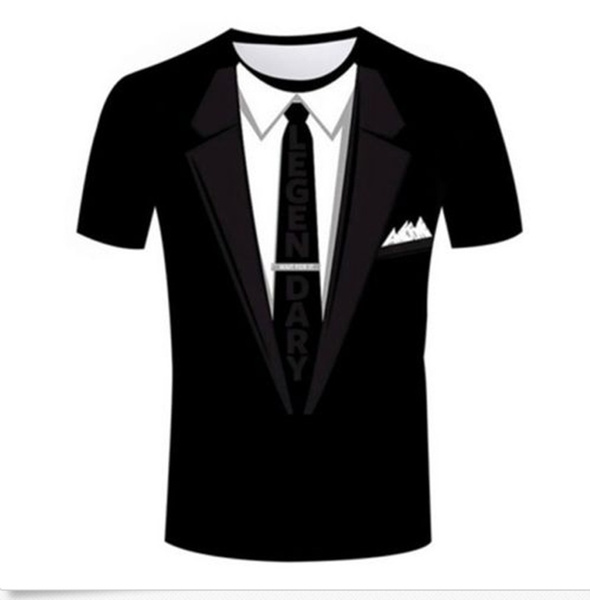 Tuxedo Graphic Tee 3D Print Casual 