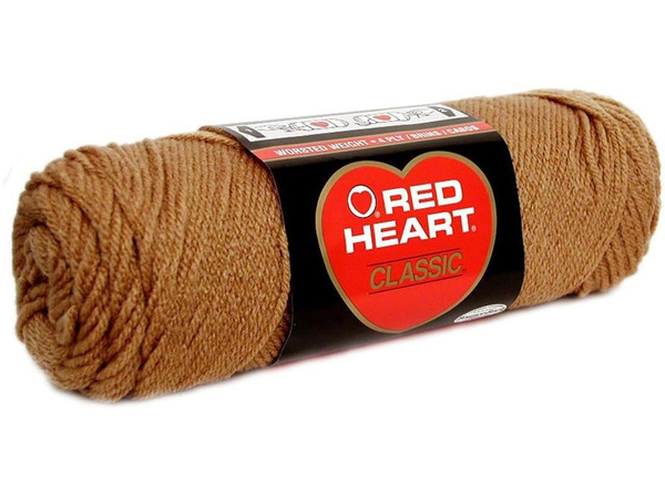 CNCE267 336 C C RED HEART CLASSIC YARN 4PLY WARM BROWN