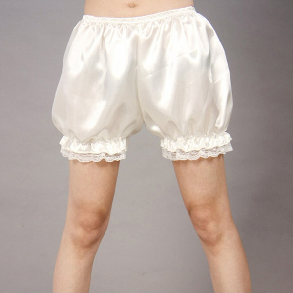 Women Stretch Ruffle Lolita Cosplay Shorts Bloomers Underwear Knickers  Safety Shorts Hot Pants