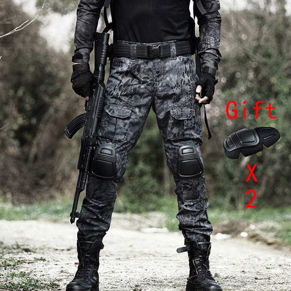 Black Military Tactical Cargo Pants Men Army Tactical Sweatpants Working  Pants | Shopee Malaysia