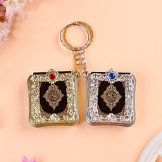 Muslim Keychain Resin Islamic Mini Ark Quran Book Key Ring Key Home Wall Charm Gift