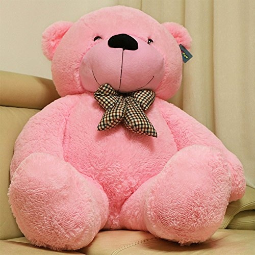 big pink stuffed animal