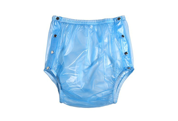 Incontinent, Autistic Plastic Pants in Adult Sizes, BLUE STARS
