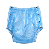 Adult Incontinence Snap-on Plastic Pants Color Transparent Blue Elastic ...