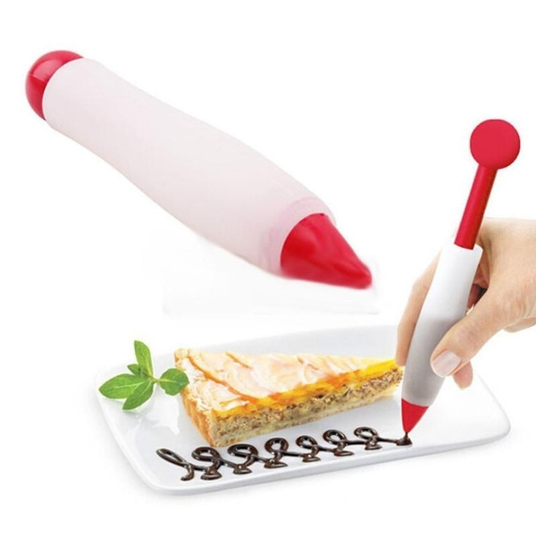 Buy KRIDAY 1Pc Silicone Pen Food Writing Pen Cake Decorating Pen Chocolate  Cream Jam Online at Best Prices in India - JioMart.
