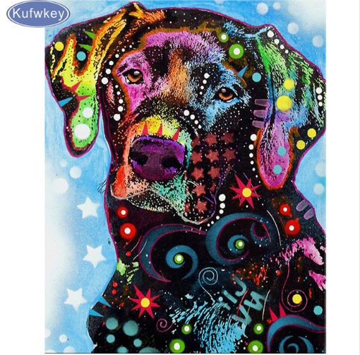 Colorful Dog - Diamond Painting 