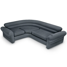 Gray, Set, shaped, Sofas