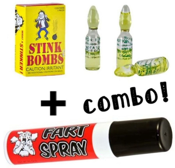 Liquid Ass Spray Bottle + (3) Stink Smell Fart Bombs ~ (COMBO!)