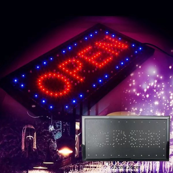 Store LED Open&Closed Store Shop Business Sign 9.8*20.47" Display neon 110/220v 