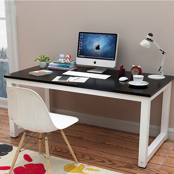 Details about   Black Computer Desk PC Laptop Table Writing Workstation Home Office Furniture US 