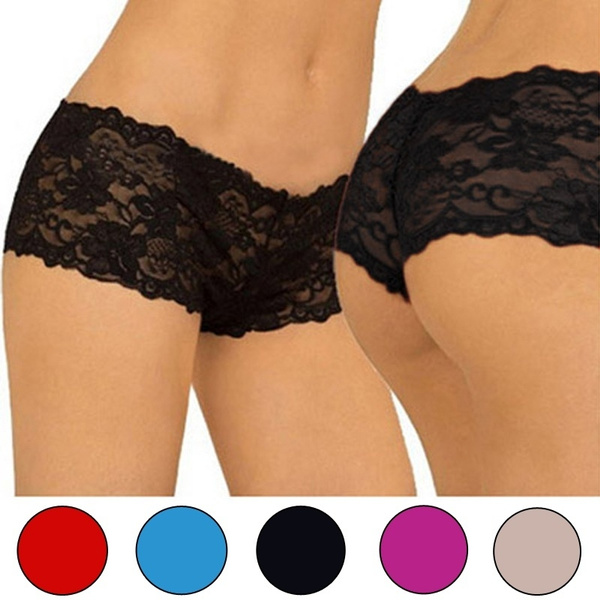 Sexy Lace Thongs For Women Super Low Rise Plus Size Lace Panties
