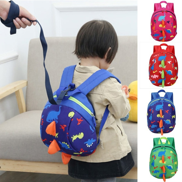 Safety Cartoon Baby Toddler Kids Dinosaur Harness Strap Bag Backpack with Reins 