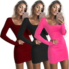Sleeve, Long Sleeve, Dress, Slim Fit