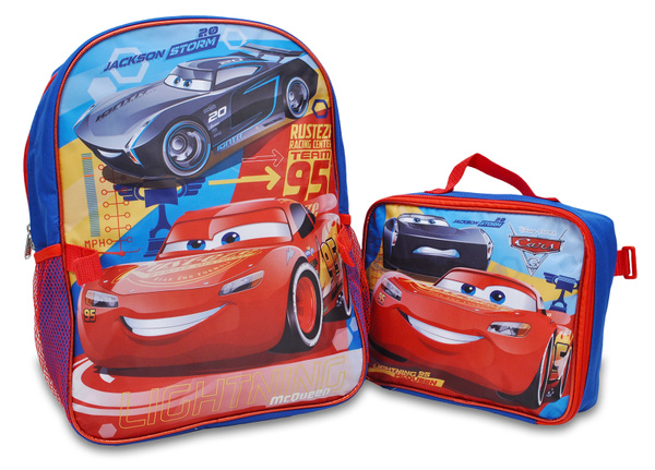 lightning mcqueen backpack and lunchbox