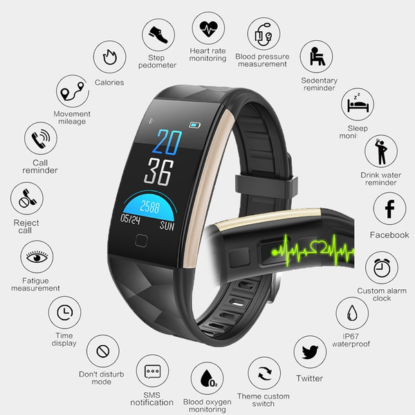 T20 Smart Bracelet Fitness Watch Alarm Clock Step Counter Smart Wristband Bluetooth Sport Sleep Tracker Monitor Track