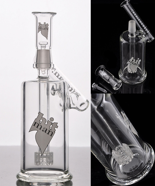 Hitman Glass Rig Rags Hitman glass water pipe dab rig with domeless and nail 14mm joint pipes ...