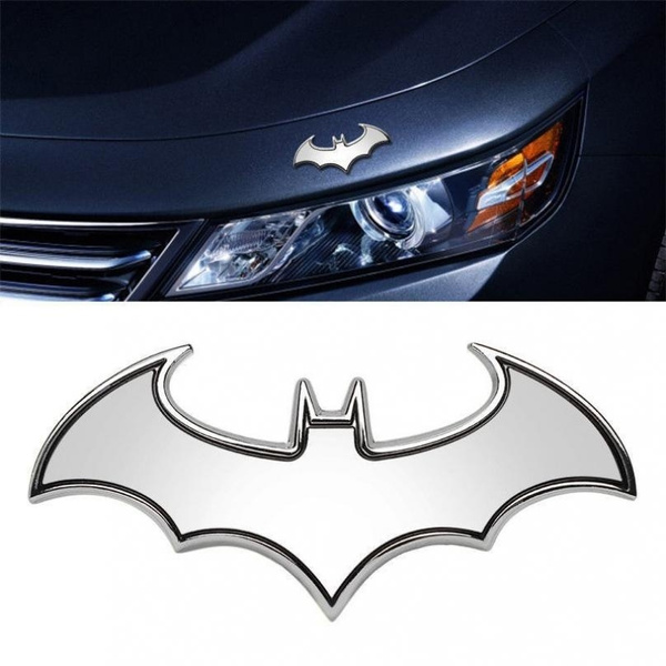 3D Chrome Metal Bat Auto Logo Car Sticker Batman Badge Emblem Tail Decal  Fashion - Walmart.com