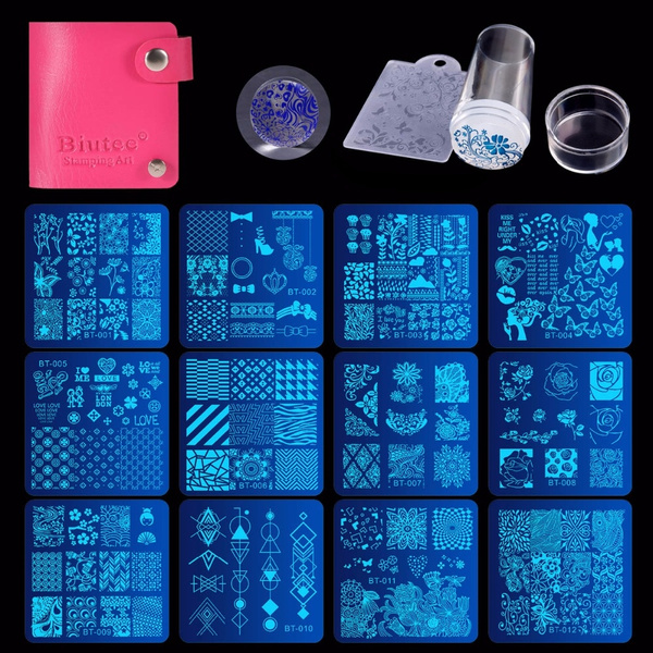  Biutee Nail Stamper Kit Nail Art Stamping Plate Set