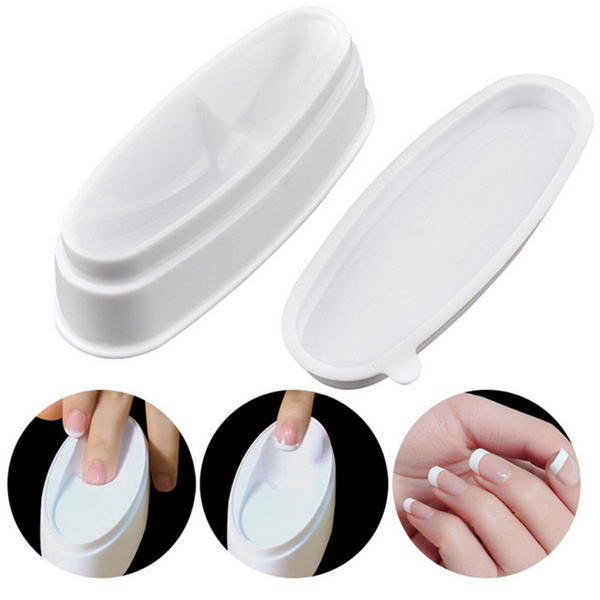 Nail Dip Container Manicure Mould Manicure Sculpture Powder Storage Nail  Powder Box French Nail Line Mold