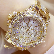 golden, Bling, Casual Watches, Ladies Watches