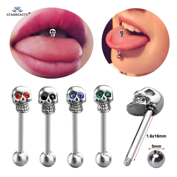 Black deals tongue ring