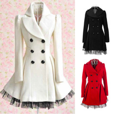 woolen, woolen coat, womenwhitedresscoat, Long Coat
