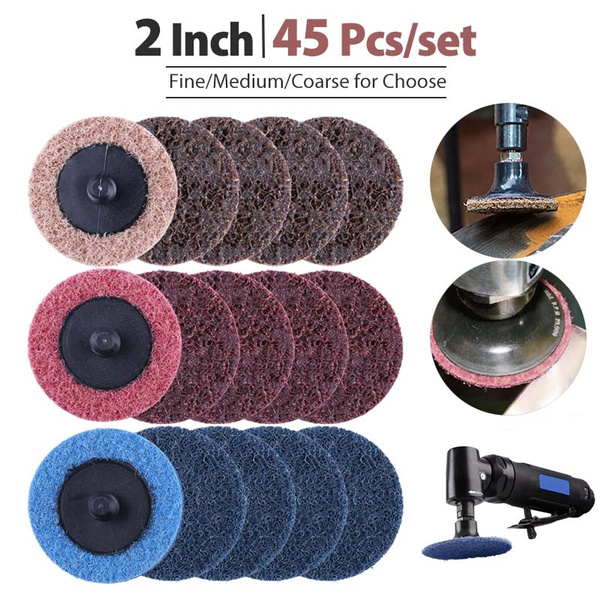 2-Inch Fine/Medium/Coarse Assorted Roll Lock Roloc Sanding Discs ...