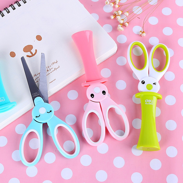 Children Scissors Cute Kawaii Rabbit School Scissors for DIY Scrapbook  Paper Diary Craft Decorating Tools Office School