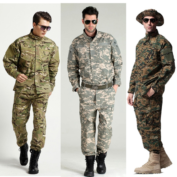 Suit Tactical Military Camouflage Men Coat Pant Field Combat