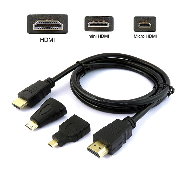 1.5m HDMI to HDMI / Mini Hdmi / Micro HDMI Adapter HD Cable Kit