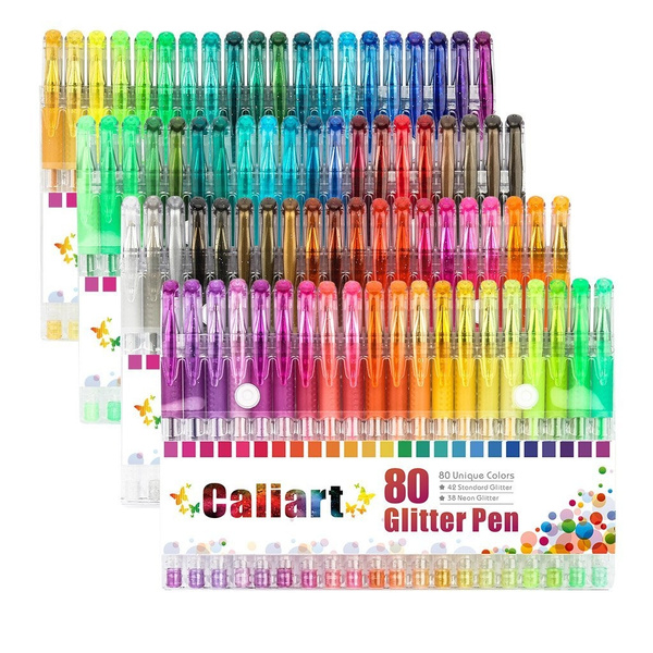 Caliart 100 Gel Pens Coloring Pens Set For Adult Coloring Books