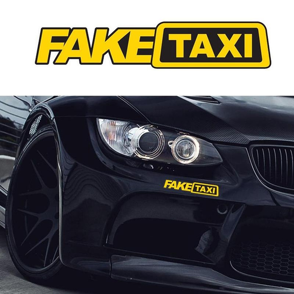 3x Fake Taxi Sticker Vinyl Decal Car Turbo JDM Window Drift Funny Tuning  l R6K2