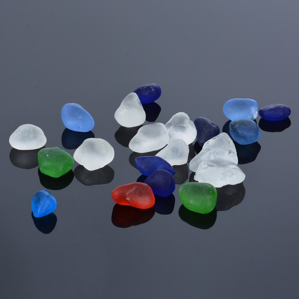 Glass Beads Bulk 20-100Pcs Sea Beach Mixed Colors Jewelry Pendant Decoration
