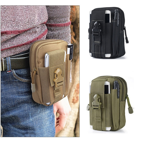 Outdoor Waterproof Tactical Waist Belt Pack Phone Case Pouch Bag Camping Hiking
