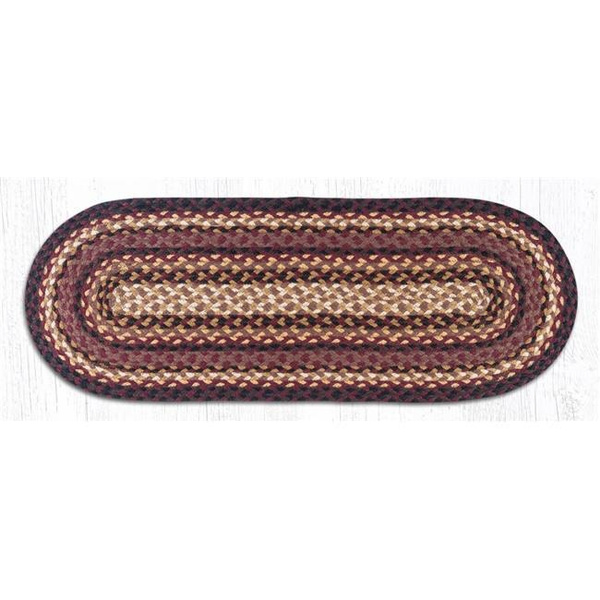 TR-371 Black Cherry/Chocolate/Cream Jute Table Runner