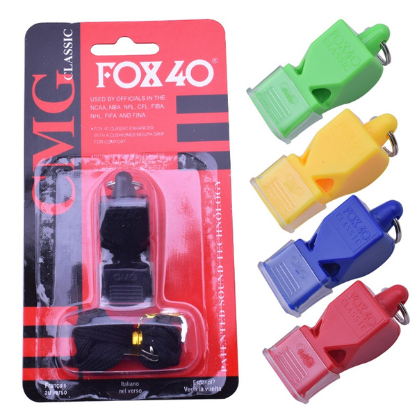 With rope Professional referee whistle fox40 Plastic Soccer Football Basketball 