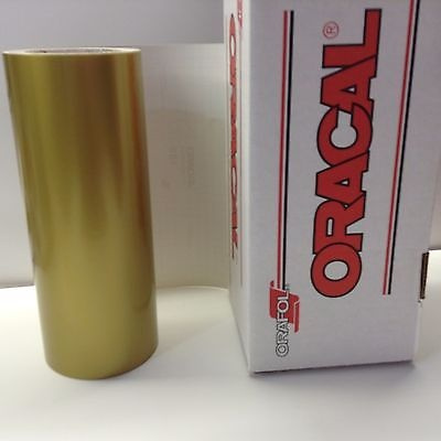 12 x 10 ft Roll of Glossy Oracal 651 Metallic Gold Vinyl for Craft Cutters and Vinyl Sign Cutters