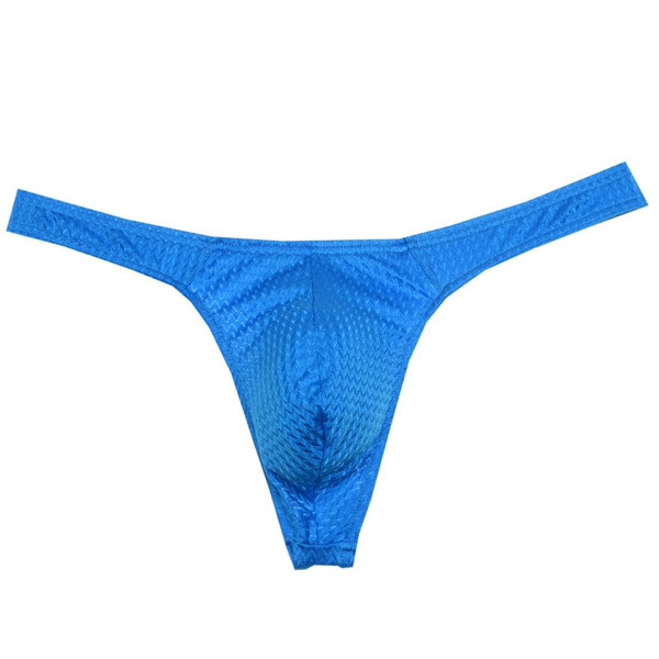 Men's Thong Underwear Bulge Pouch Thicken Spandex Jacquard Bikini Mini  Briefs G-String Pants