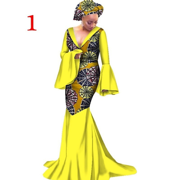 2019 African Dresses for Women Bazin Riche Style Femme African