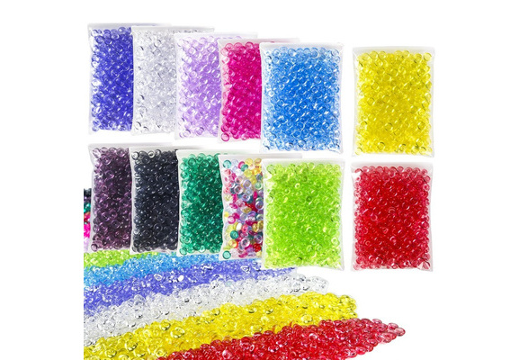 12 Pack Colorful Fishbowl Beads for Crunchy Slime 12.7 Ounces Plastic Vase  Filler Beads Fish Bowl Beads for Slime Making, Art DIY Craft