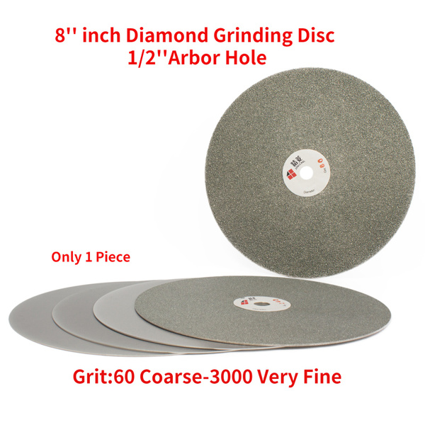 200mm Diamond Lapping Wheel 60-3000 Grit Coated Flat Lap Disc Lapidary ...