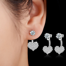 Sterling, Heart, Crystal, Bling
