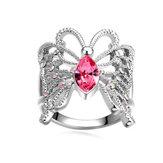 butterfly, pink, 925 sterling silver, Jewelry