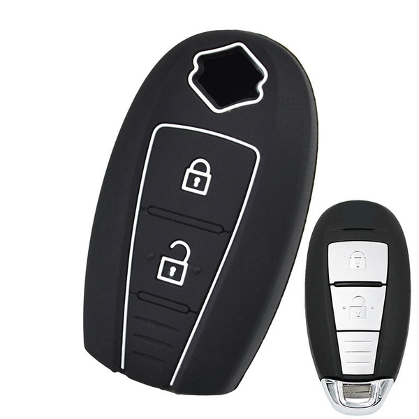 2pcs Black Fob Key Cover Protector Holder for SUZUKI Swift SX4 S-CROSS Kizashi 