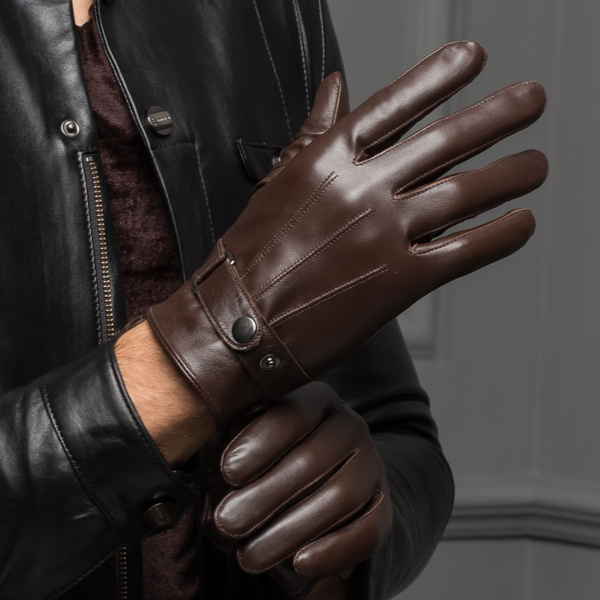 YY 8597 Male Real Leather Short Thin Black/Brown GLOVES | Wish