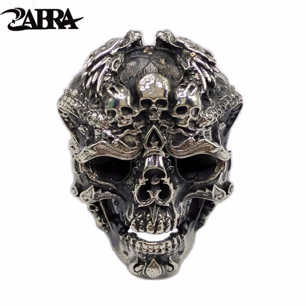Biker Skull Ring Men Gothic Skull Ring Silver 925 Skull Ring Men Ring Punk Rock Skeletons Ring